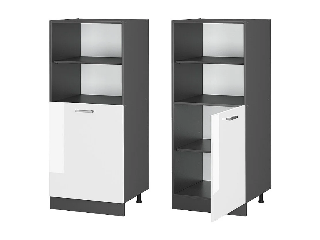 Meuble pour four blanc haute brillance 60x57x143 r-line