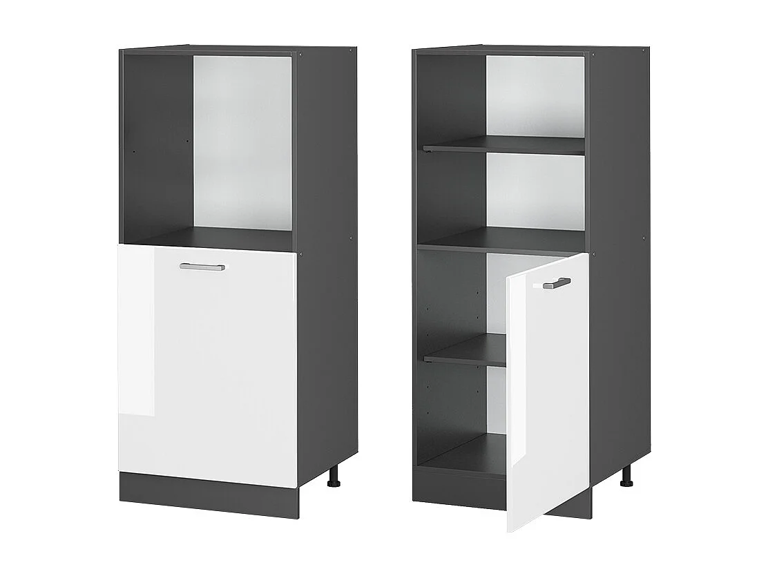 Meuble pour four blanc haute brillance 60x57x143 r-line