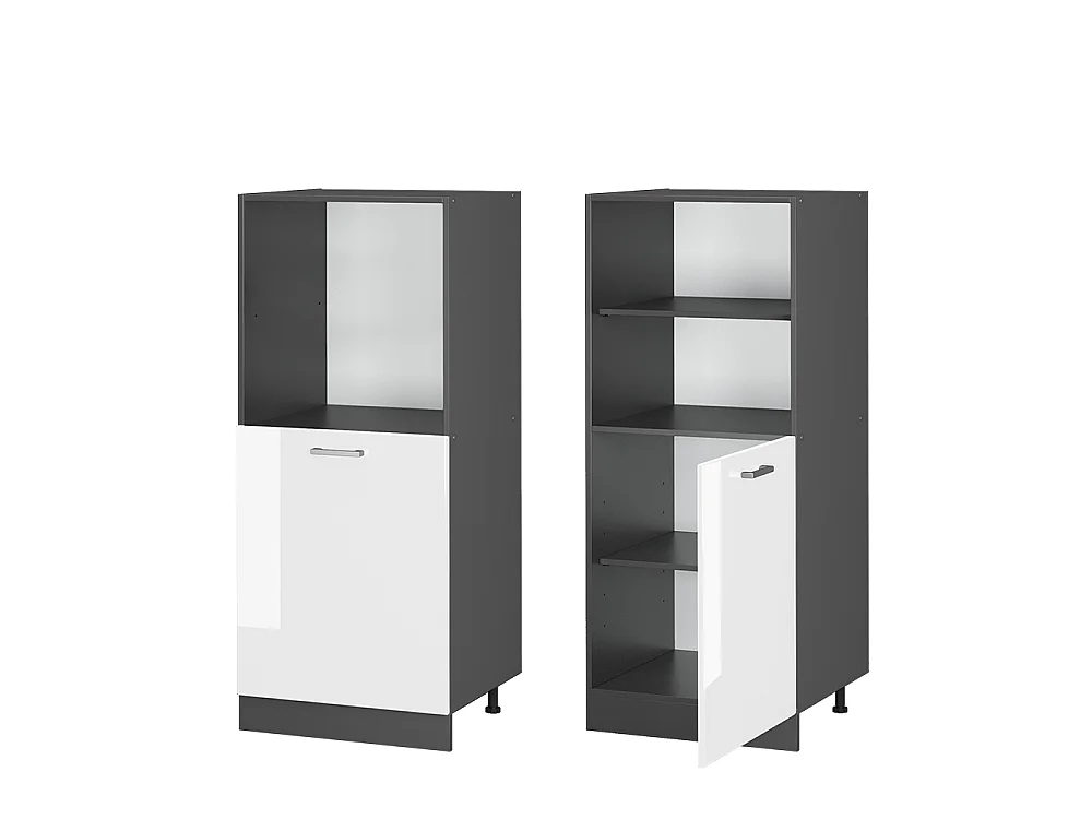 Meuble pour four blanc haute brillance 60x57x143 r-line