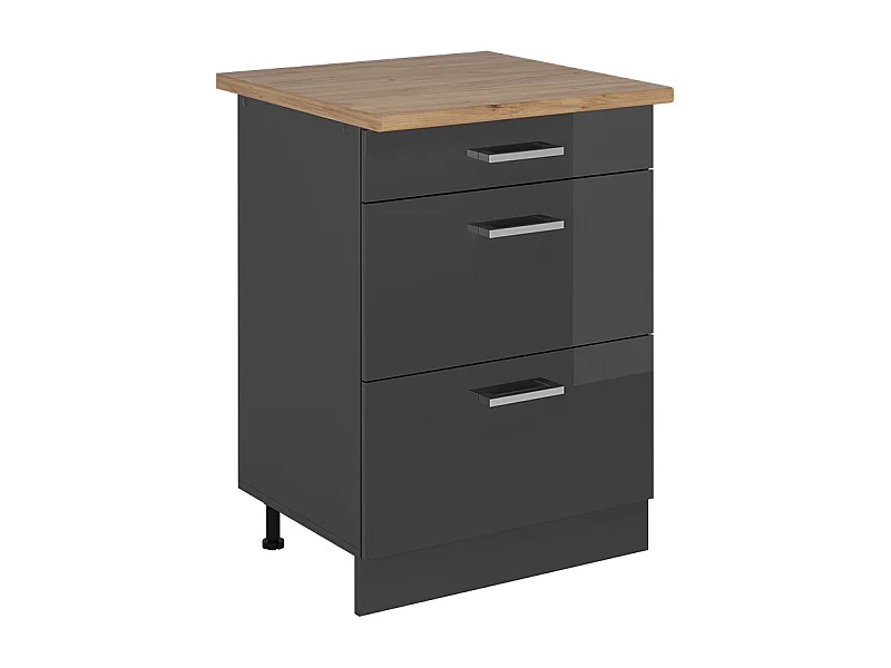 Szafka dolna do kuchni antracyt wysoki połysk 60x60x81.6 r-line