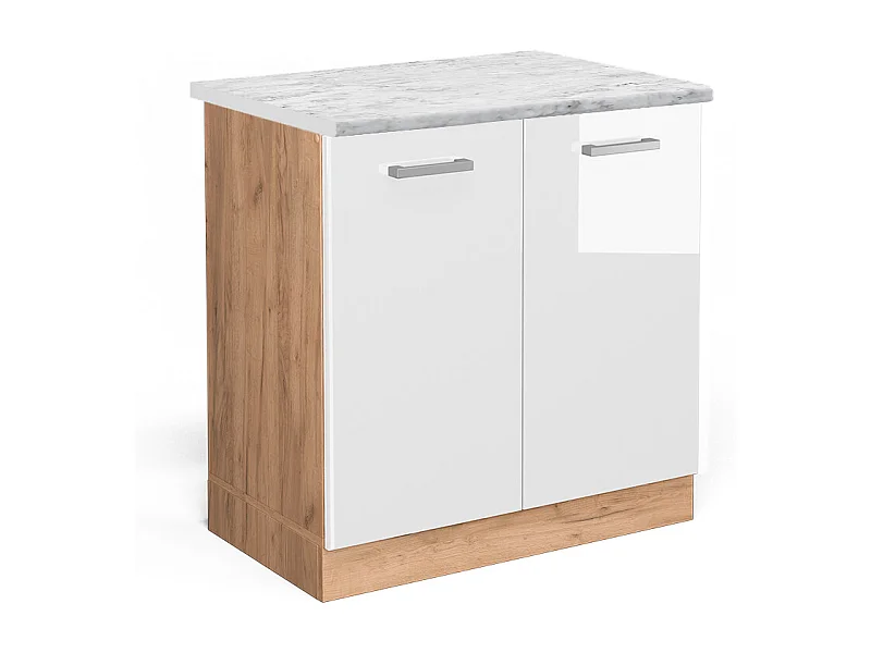 Wastafelkast wit hoogglans 80x60x81.6 r-line