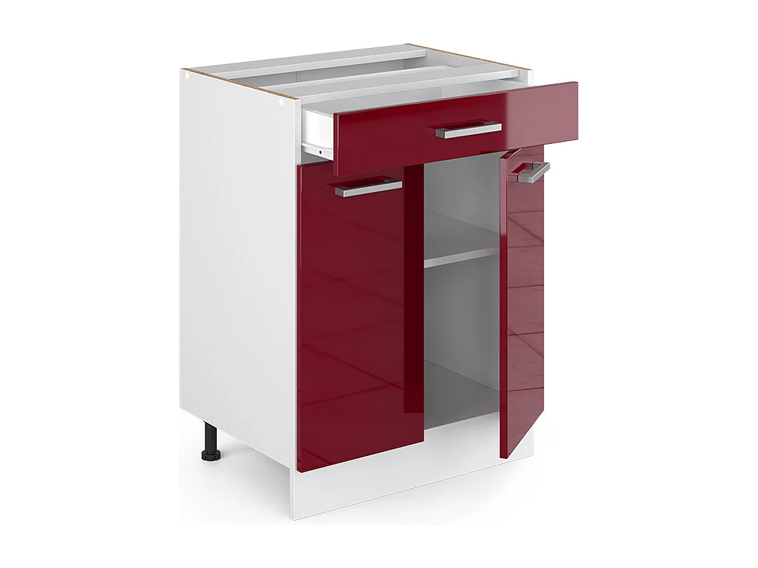 Meuble cuisine rouge brillant 60x60x81.6 r-line