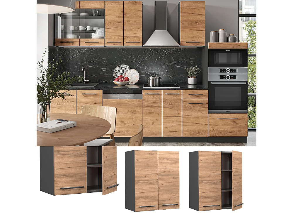 Pensile da cucina quercia dorata 60x34.1x72 fame-line