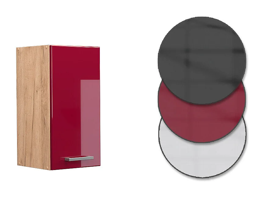 Armario colgante rojo de alto brillo 30x31x60 r-line