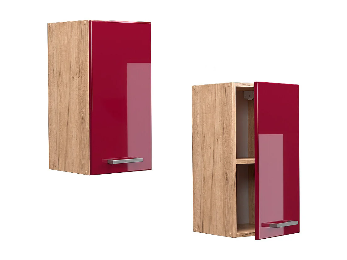 Elément haut de cuisine rouge brillant 30x31x60 r-line