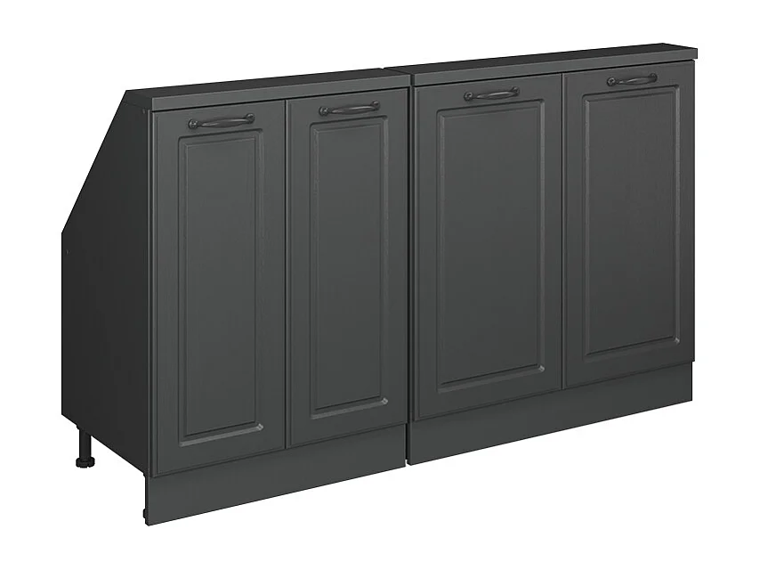 Meuble sous pente anthracite campagne 140x46x81.6 r-line