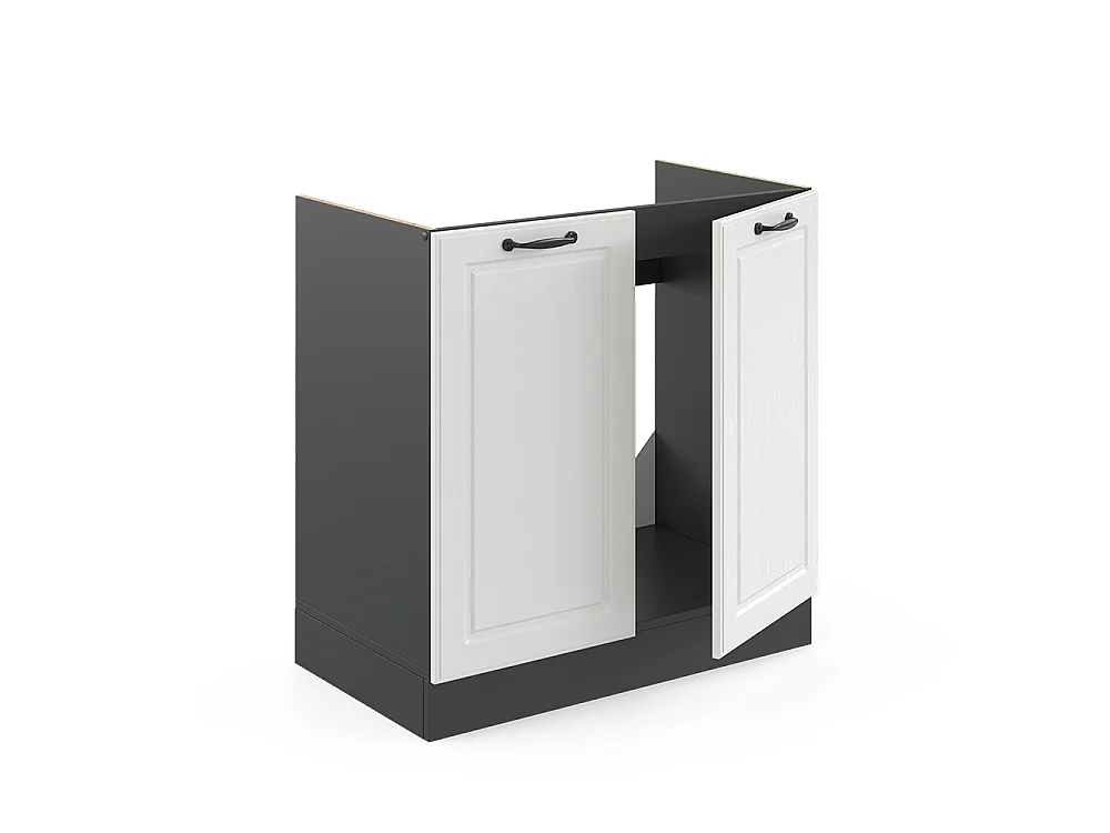 Mobile lavello cucina Bianco rustico 80x60x81.6 r-line