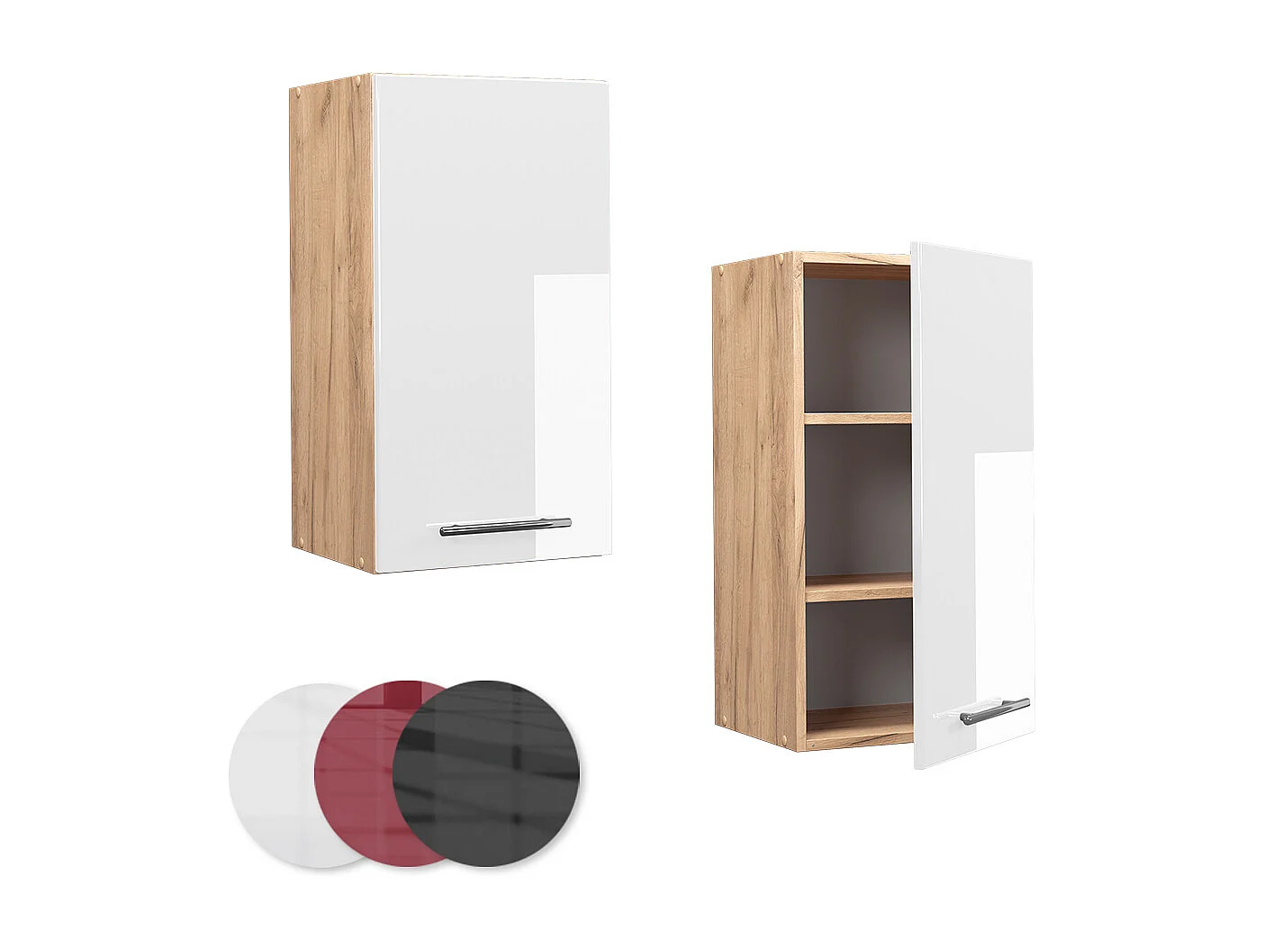 Armario colgante blanco alto brillo 40x34.1x72 fame-line