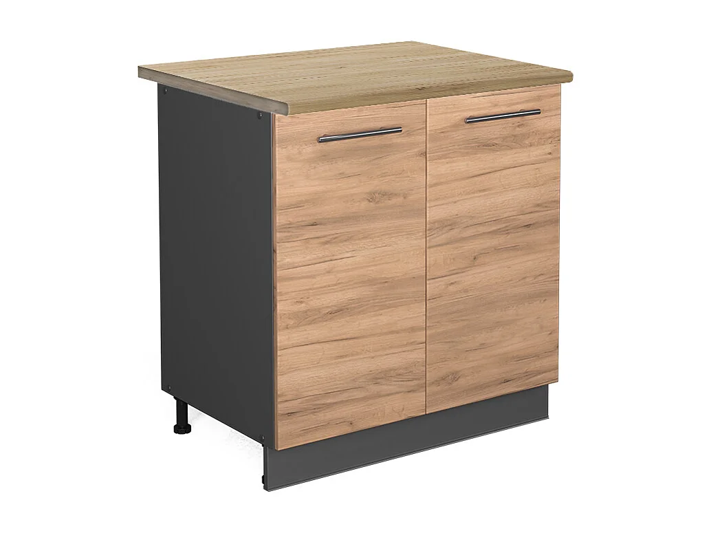 Armario bajo para fregadero roble dorado 80x60x82 fame-line