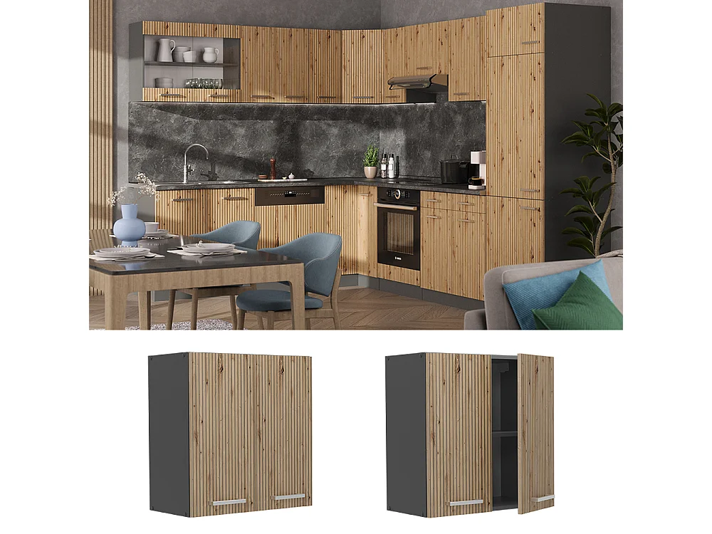 Pensile da cucina rovere artigianale 60x31x60 r-line