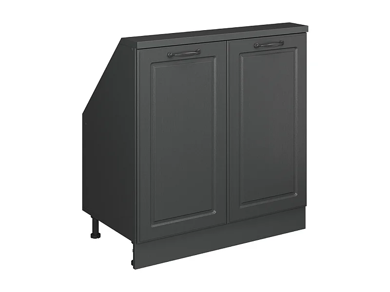 Armario de cocina para techo inclinado antracita casa de campo 80x46x81.6 r-line