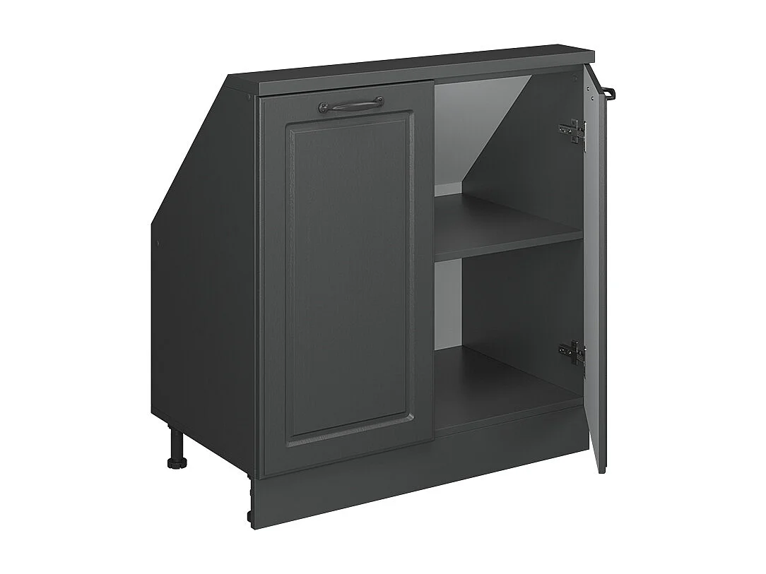 Armario de cocina para techo inclinado antracita casa de campo 80x46x81.6 r-line