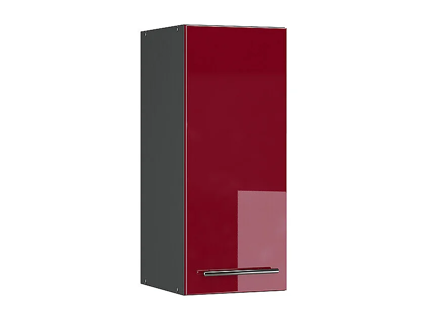 Elément haut de cuisine rouge bordeaux haute brillance 30x34.1x72 fame-line