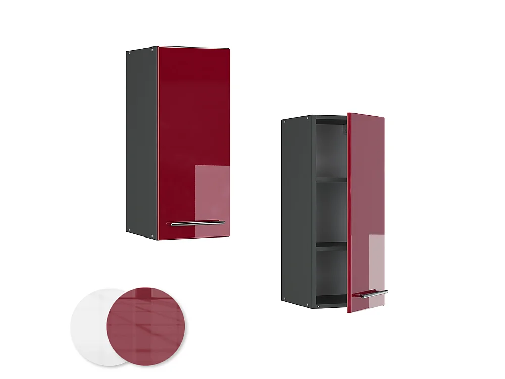 Wall cabinet bordeaux high gloss 30x34.1x72 fame-line