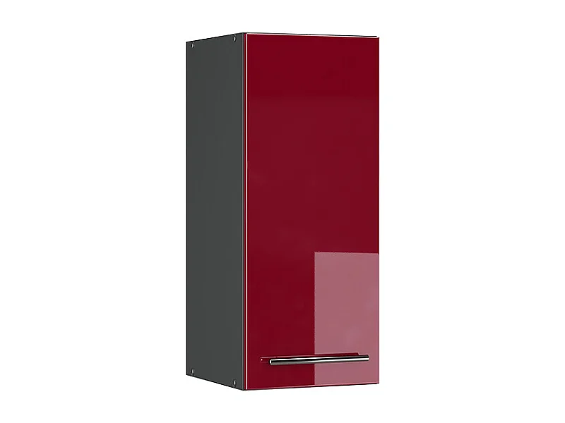 Elément haut de cuisine rouge bordeaux haute brillance 30x34.1x72 fame-line