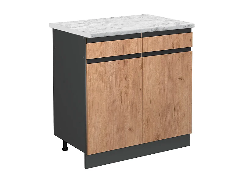 Mueble bajo de cocina roble dorado 80x46x81.6 r-line