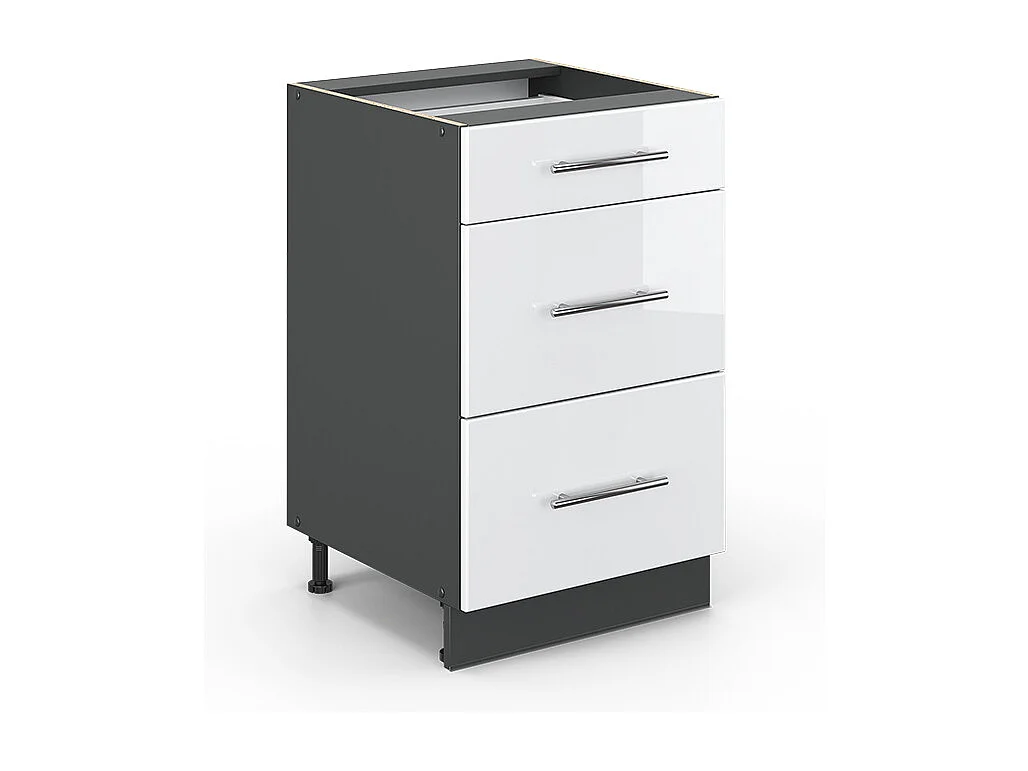 Mobiletto base per cucina bianco lucido 50x51.6x82 fame-line