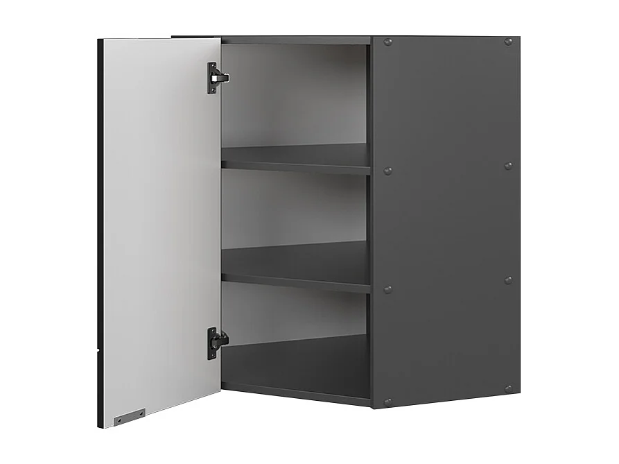 Mobile angolare da cucina nero a righe 57x34.1x72 fame-line