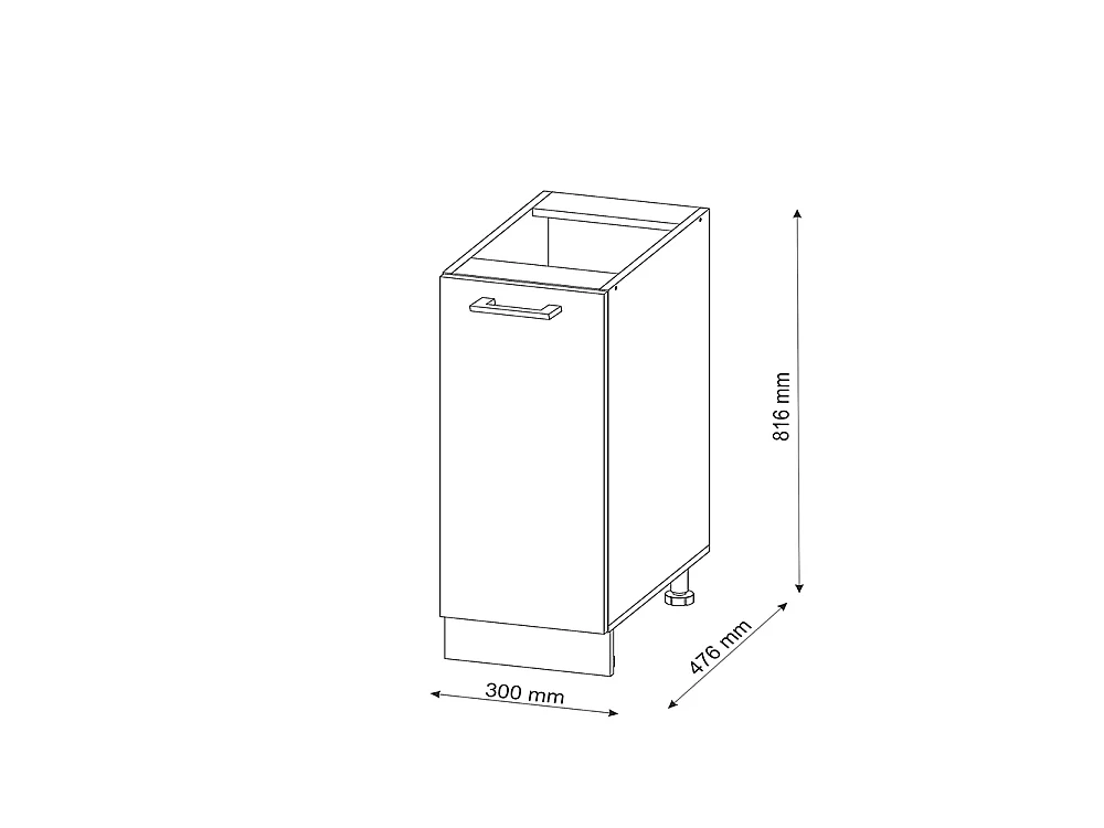 Armario de farmacia antracita alto brillo 30x60x81.6 r-line