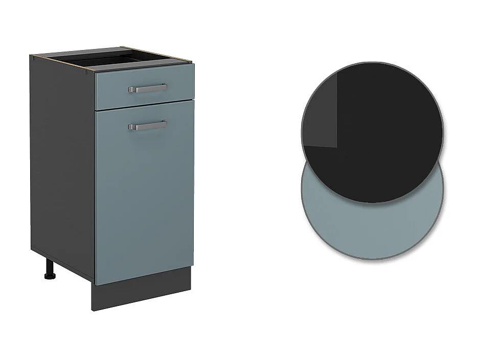 Meuble cuisine bleu-gris 40x60x81.6 r-line