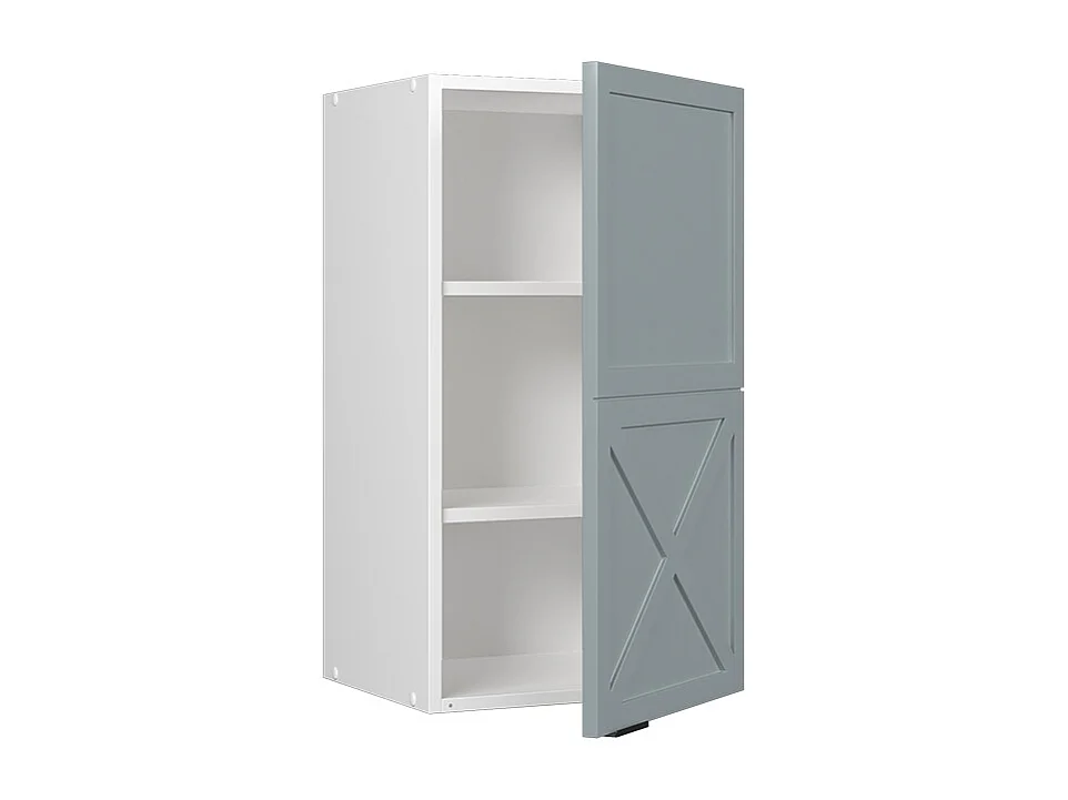 Elément haut de cuisine bleu clair-gris 40x34.1x72 fame-line