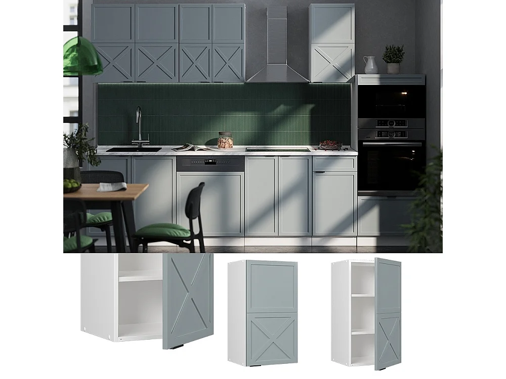 Pensile da cucina blu-grigio chiaro 40x34.1x72 fame-line