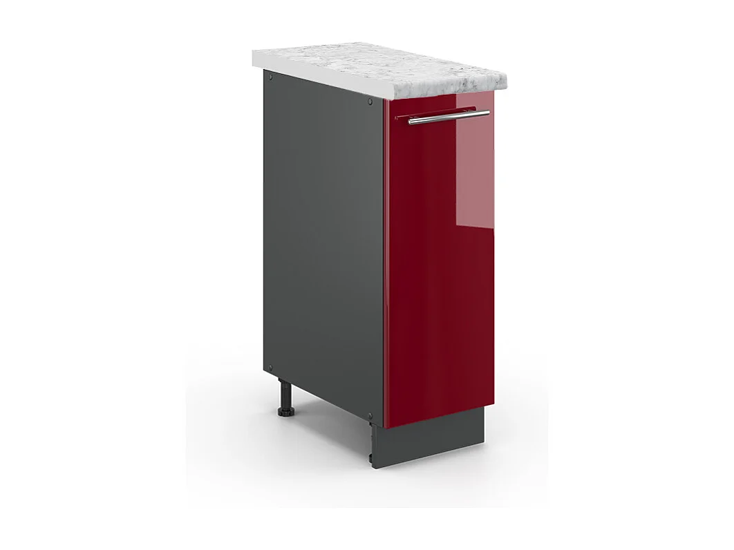 Armario de farmacia rojo burdeos alto brillo 30x60x82 fame-line