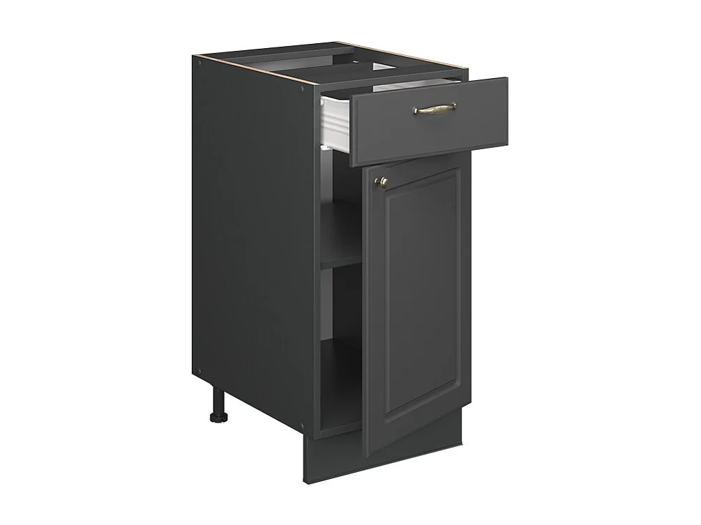 Mueble bajo de cocina antracita-oro landhaus 40x60x82 fame-line