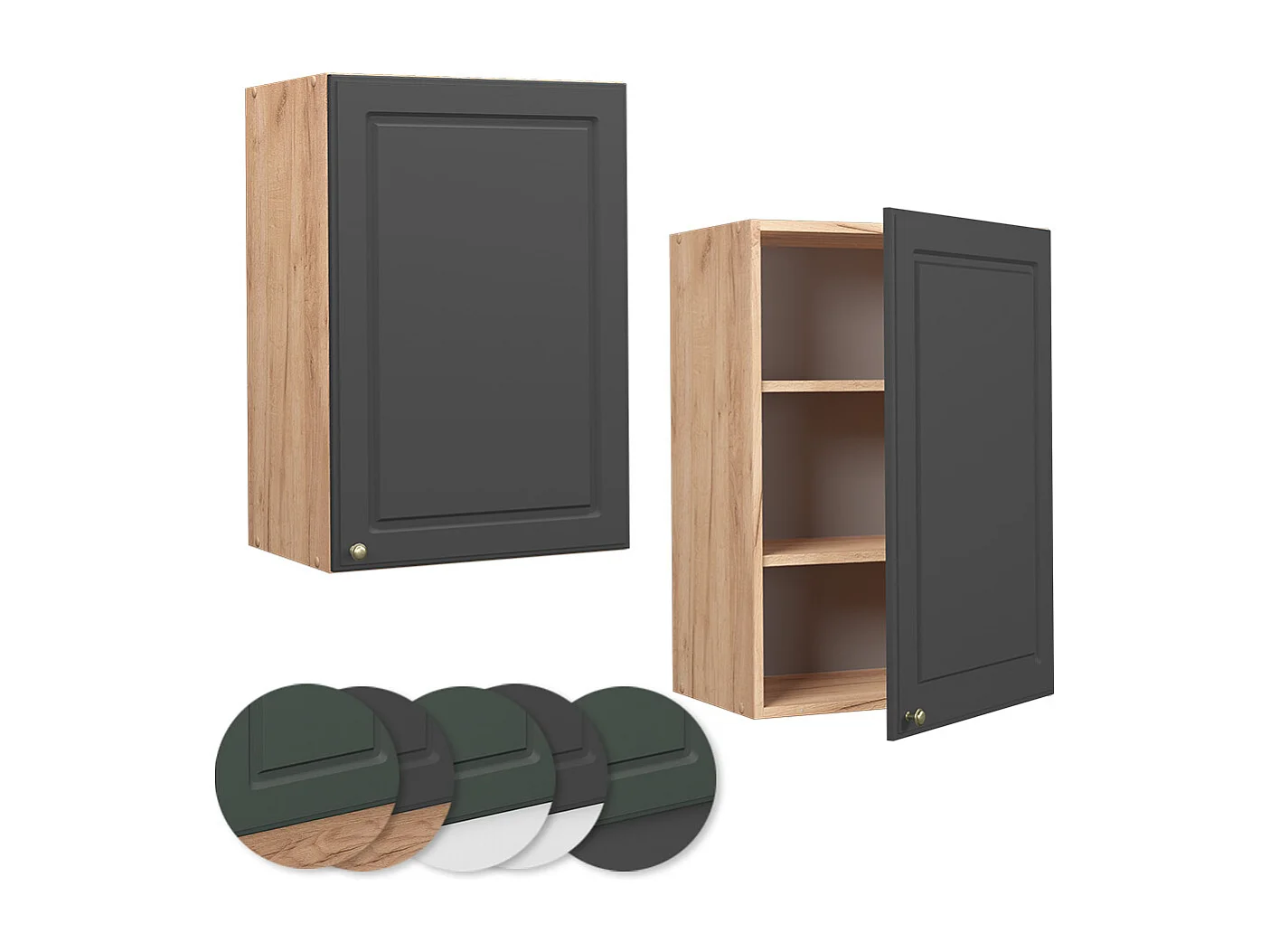 Pensile da cucina antracite-oro 50x34.1x72 fame-line