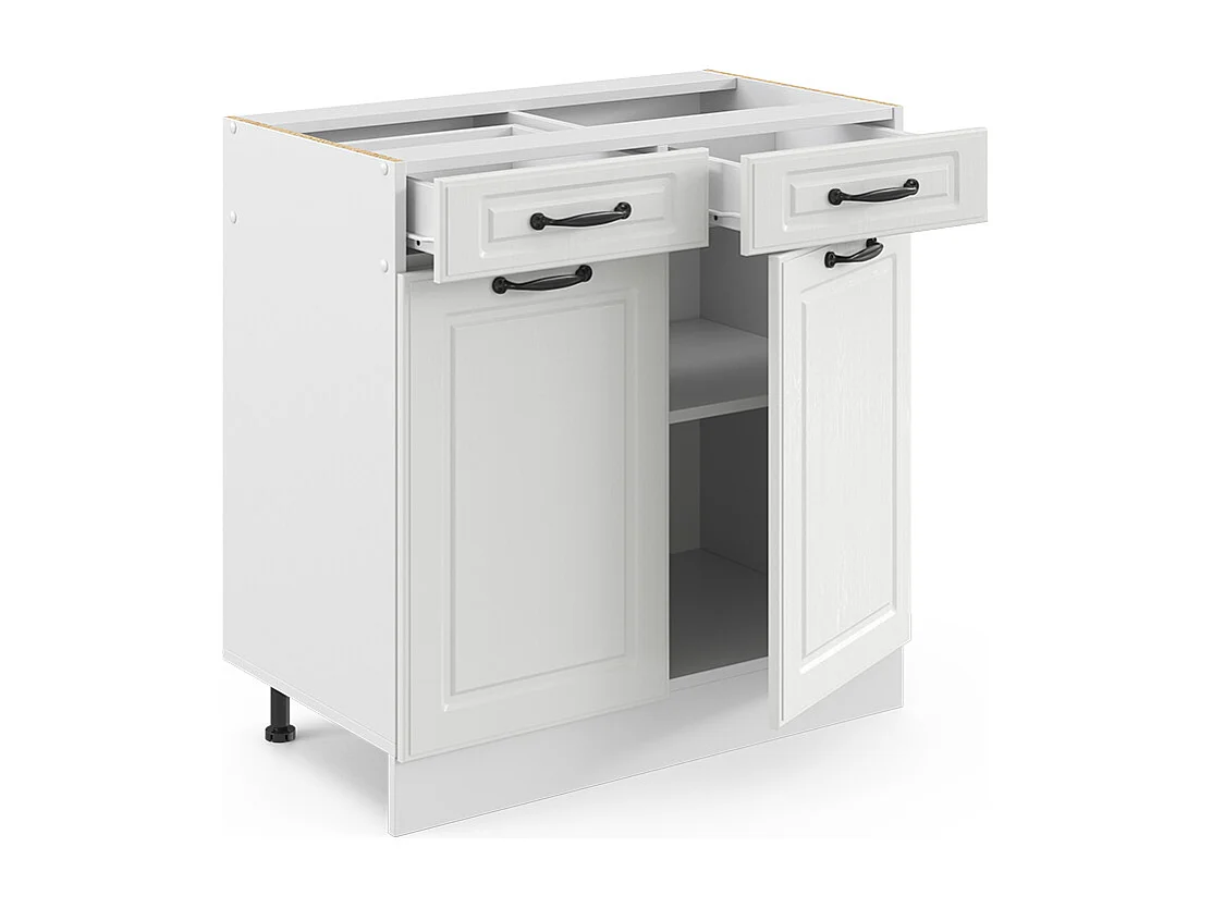 Mueble bajo de cocina blanco casa de campo 80x60x81.6 r-line