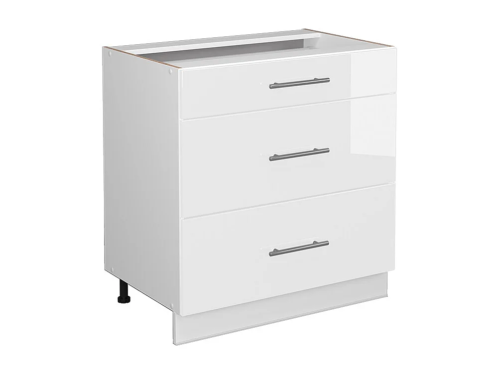 Mueble bajo de cocina blanco alto brillo 80x51.6x82 fame-line