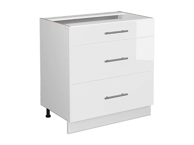 Meuble cuisine blanc haute brillance 80x51.6x82 fame-line