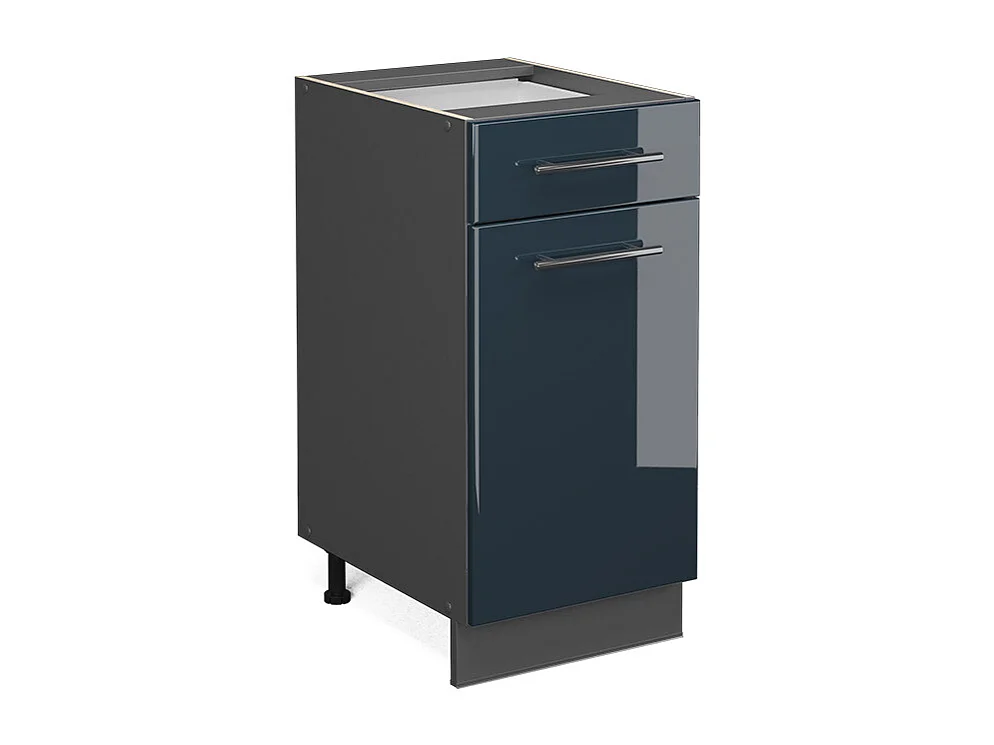 Mobiletto base per cucina blu scuro lucido 40x51.6x82 fame-line
