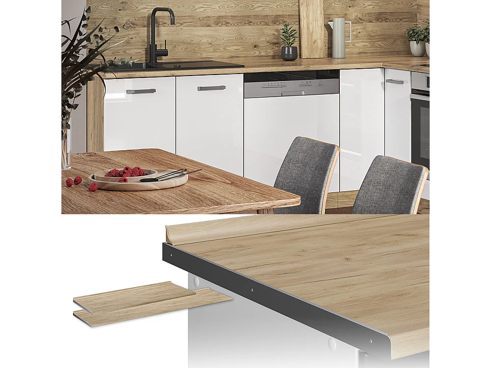 Keukenwerkblad krachtige eik goud 240x60x2.8 r-line