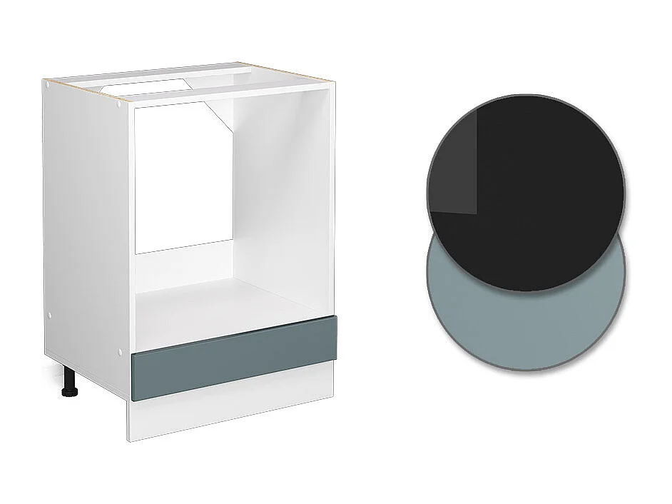 Meuble pour four bleu-gris 60x46x81.6 r-line