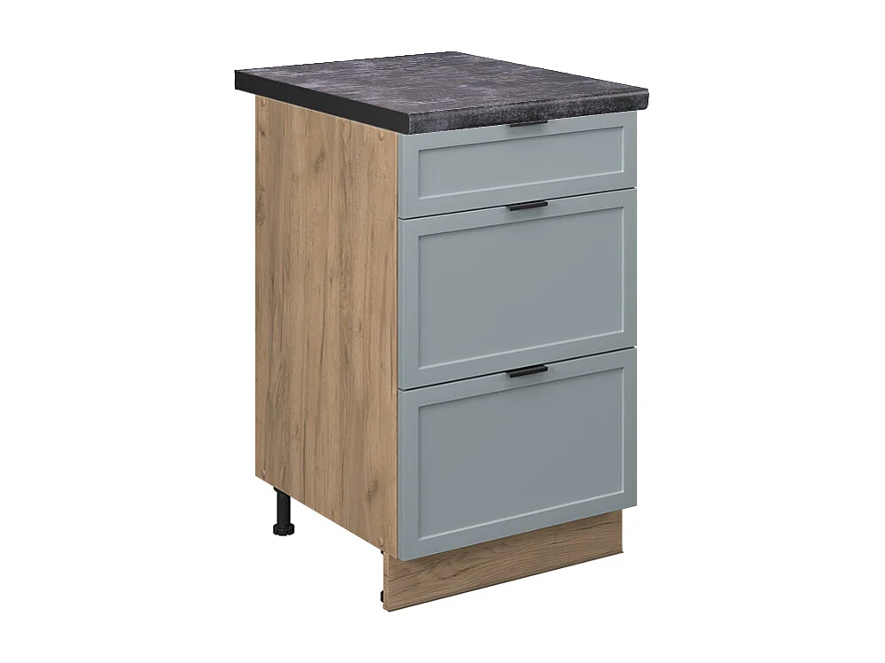 Meuble cuisine bleu clair-gris 50x60x82 fame-line