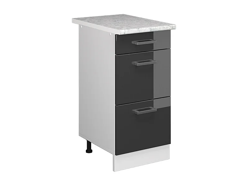 Mueble bajo de cocina antracita alto brillo 40x60x81.6 r-line
