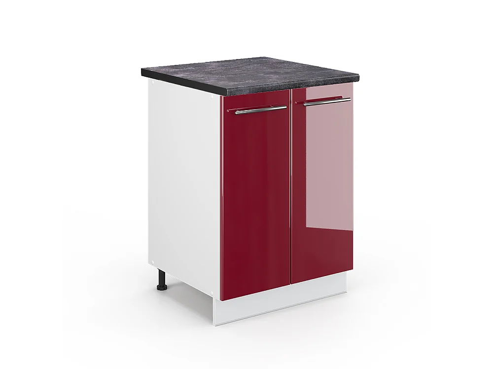 Mobiletto base cucina Bordeaux lucido 60x60x82 fame-line