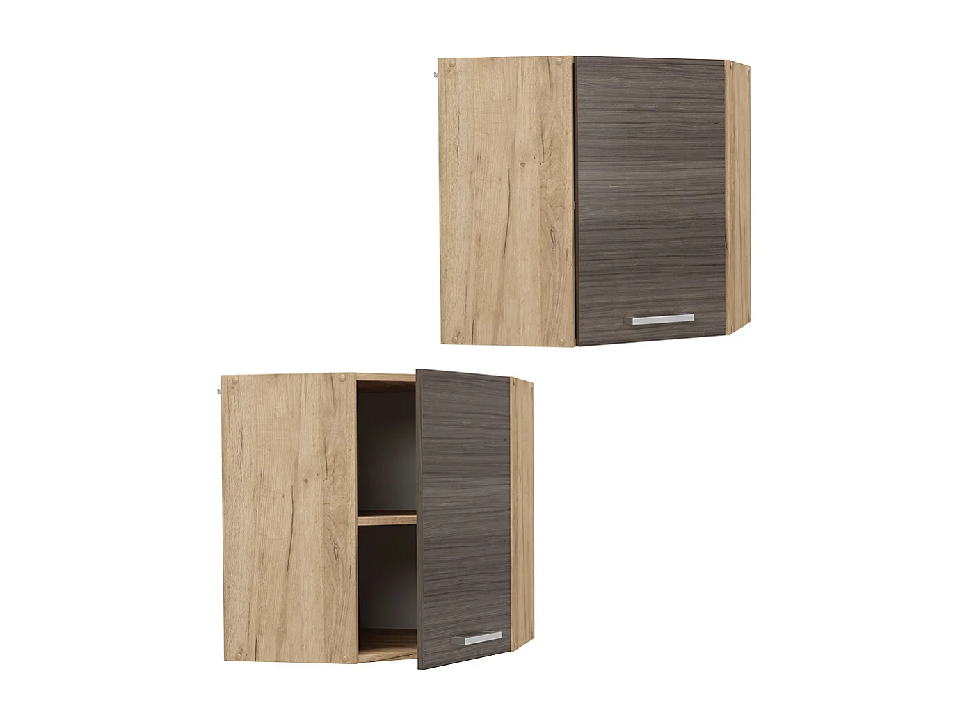 Armario colgante de esquina gris noble 57x34.1x60 r-line