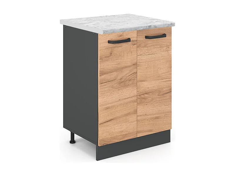 Küchenunterschrank goldkraft eiche 60x46x81.6 r-line