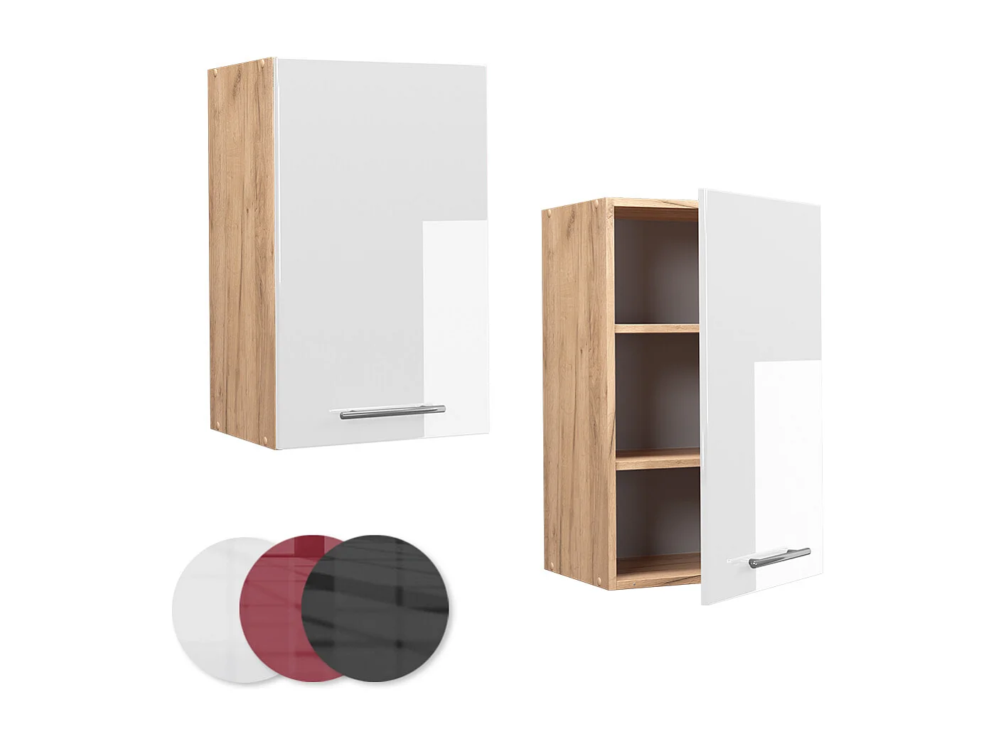 Armario colgante blanco alto brillo 45x34.1x72 fame-line