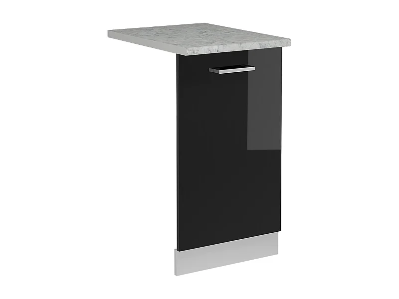 Façade de lave-vaisselle noir haute brillance 45x1.6x81.8 r-line