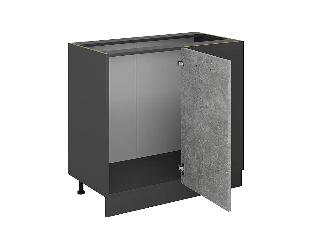 Corner cabinet concrete 86x60x81.6 r-line