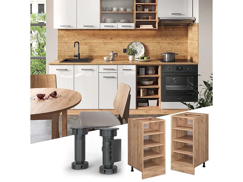 Keukenrek krachtige eik goud 40x44x81.6 r-line