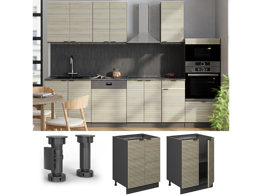 Køkkenskab panel i eg 60x51.6x82 fame-line