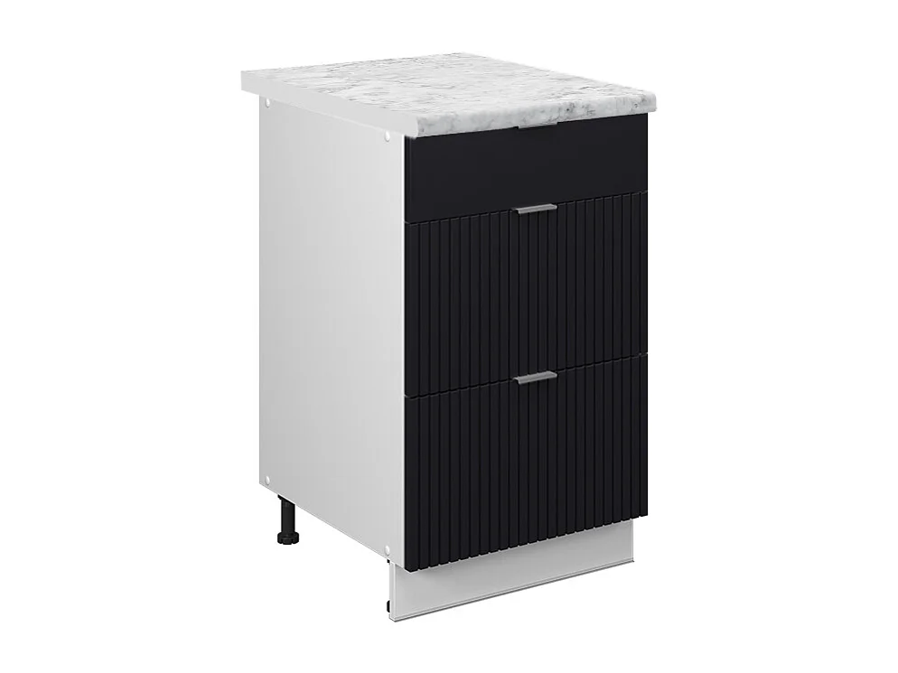 Mueble bajo de cocina rayas negras 50x60x82 fame-line