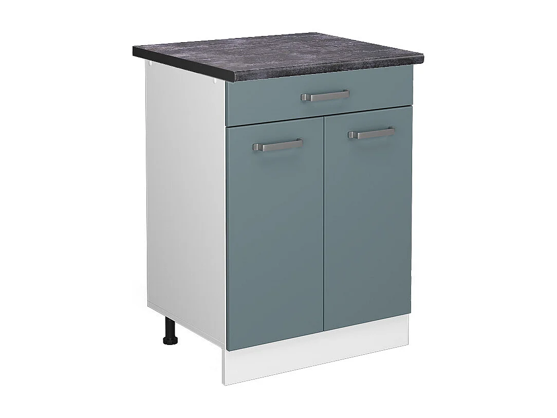 Mueble bajo de cocina gris azulado 60x60x81.6 r-line