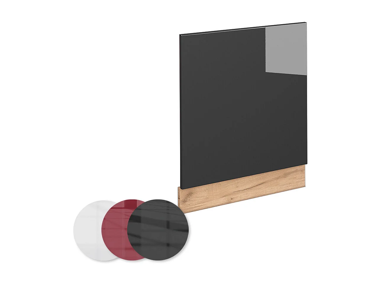 Panel frontal antracita alto brillo 60x1.6x67.4 fame-line