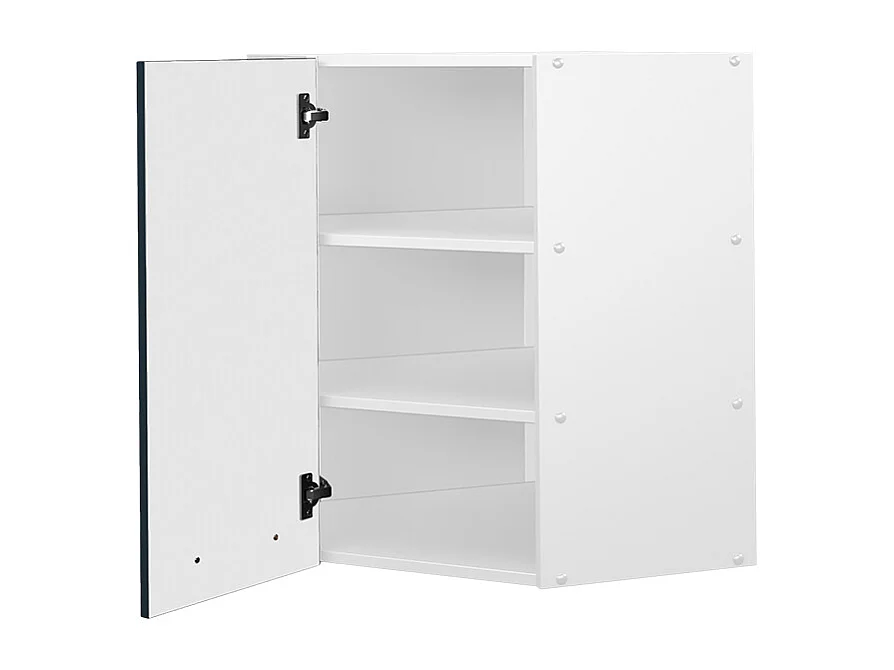 Armario colgante de esquina azul oscuro alto brillo 57x34.1x72 fame-line