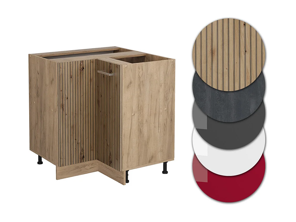 Mobile ad angolo cucina rovere artigianale 75.6x46x81.6 r-line